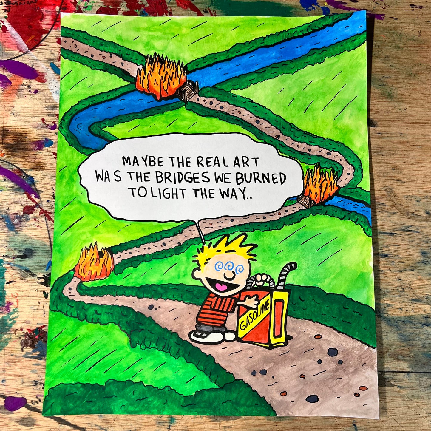 “The Real Art..” 11x14” Framed Original