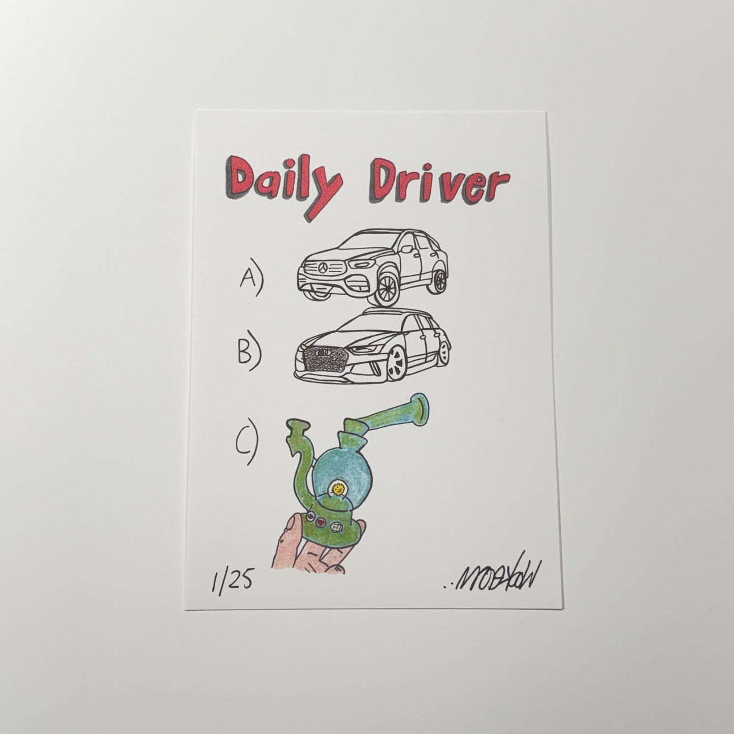 Daily Driver 5x7” Limited Print