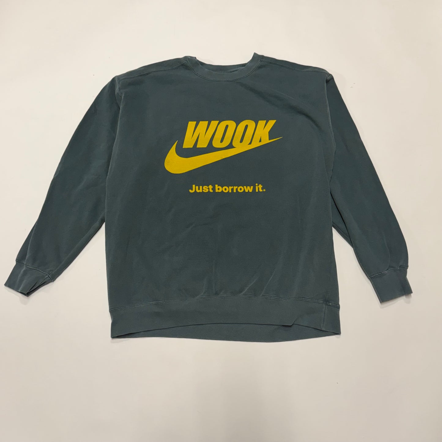 Just Borrow It Crewneck in Yellow/Green
