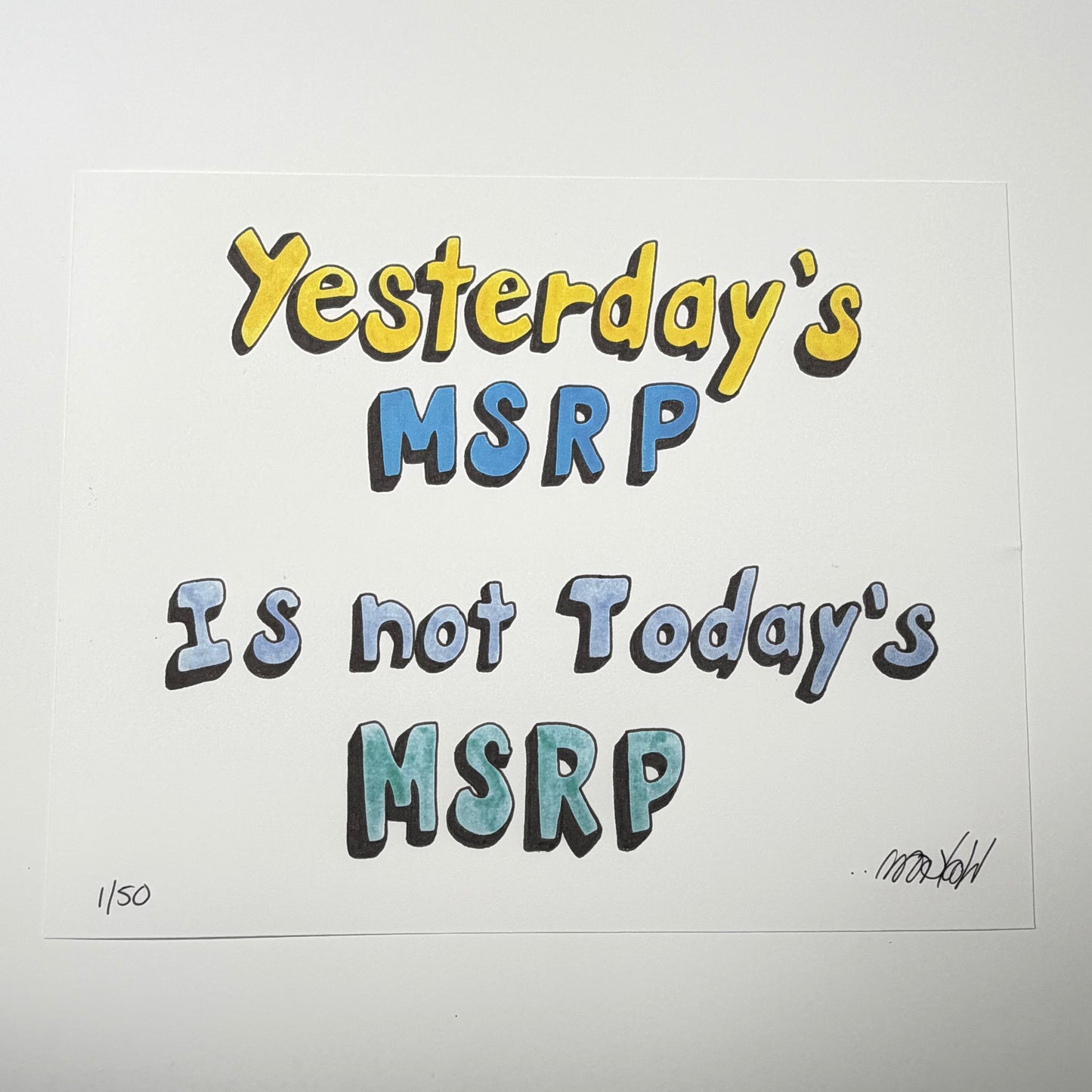 Today’s MSRP 11x14” Limited Print