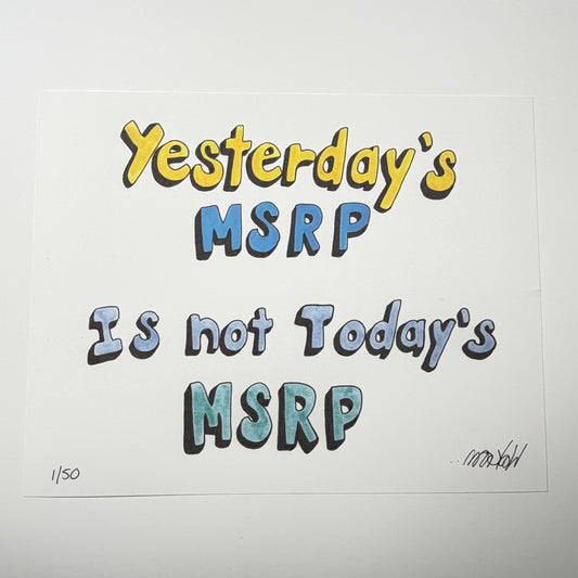 Today’s MSRP 11x14” Limited Print