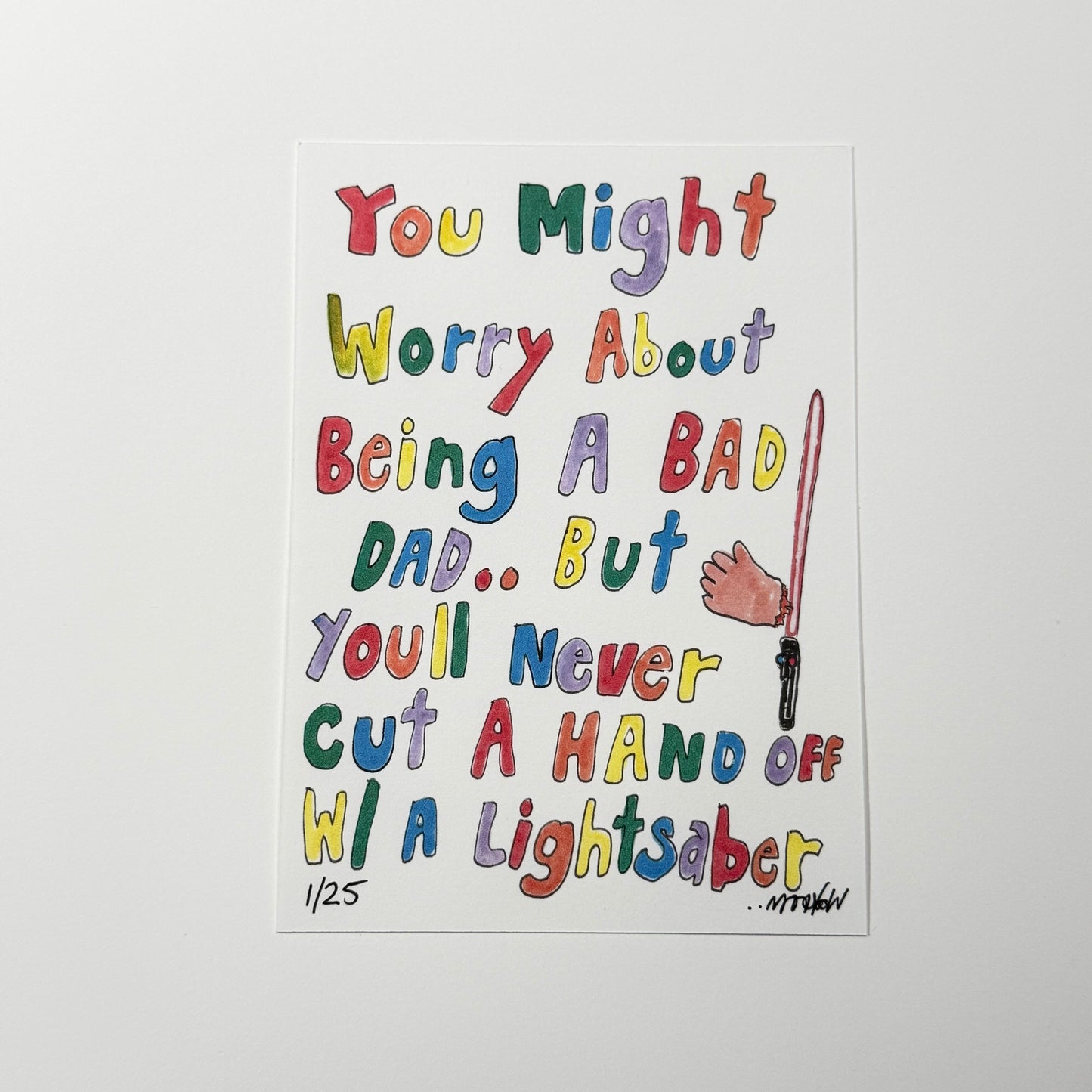 Hands Off Parenting 5x7” Limited Print