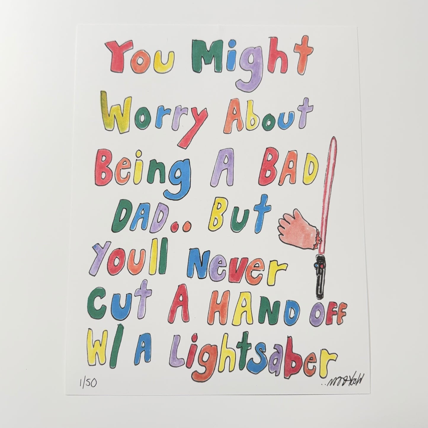 Hands Off Parenting 11x14” Limited Print