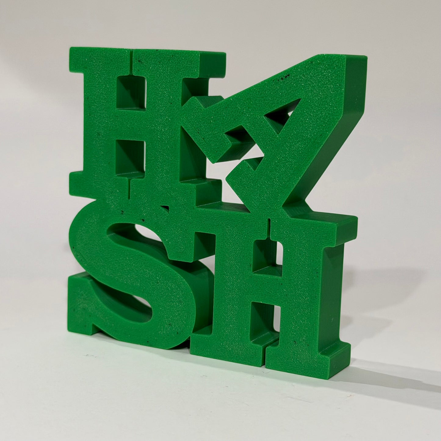 8x8" Green LOVEHASH Sculpture