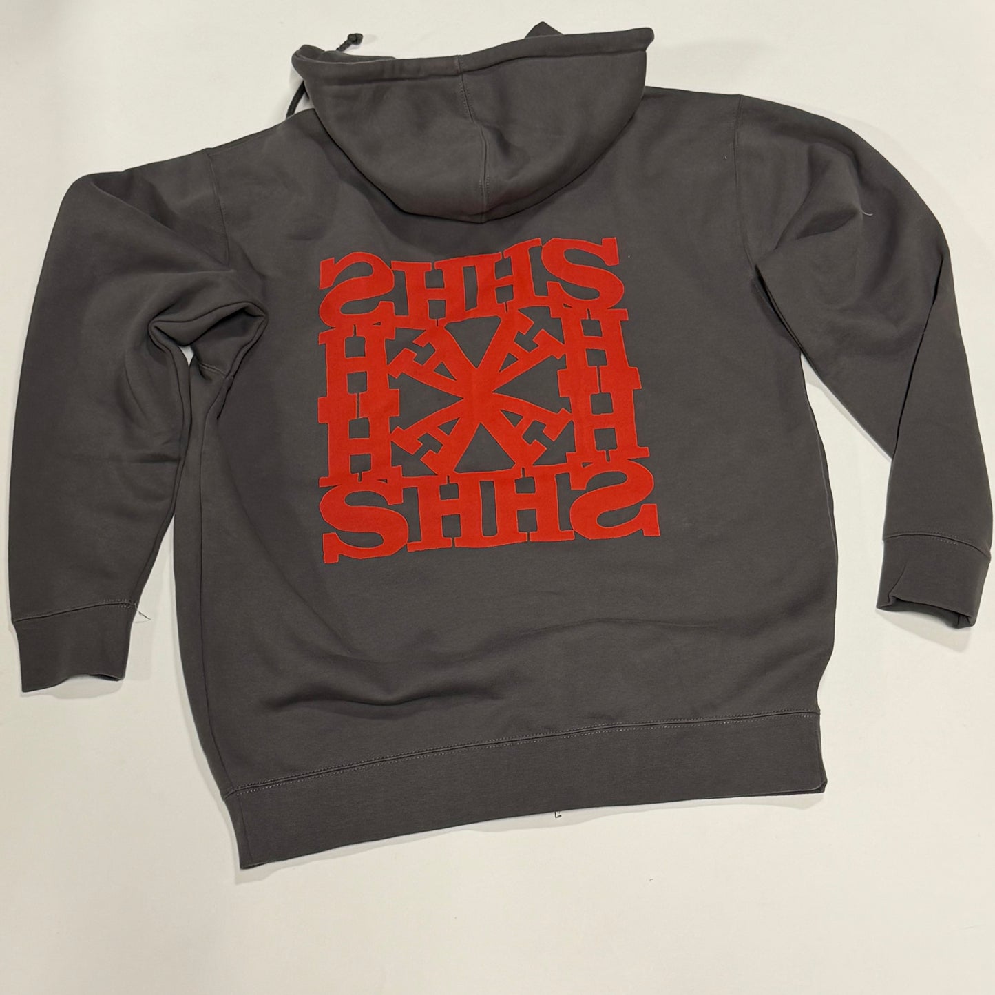 Love HashSimile Zip-up Hoodie in Red/Charcoal