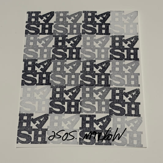Love Sheesh #1 8x10” Hand Stamped