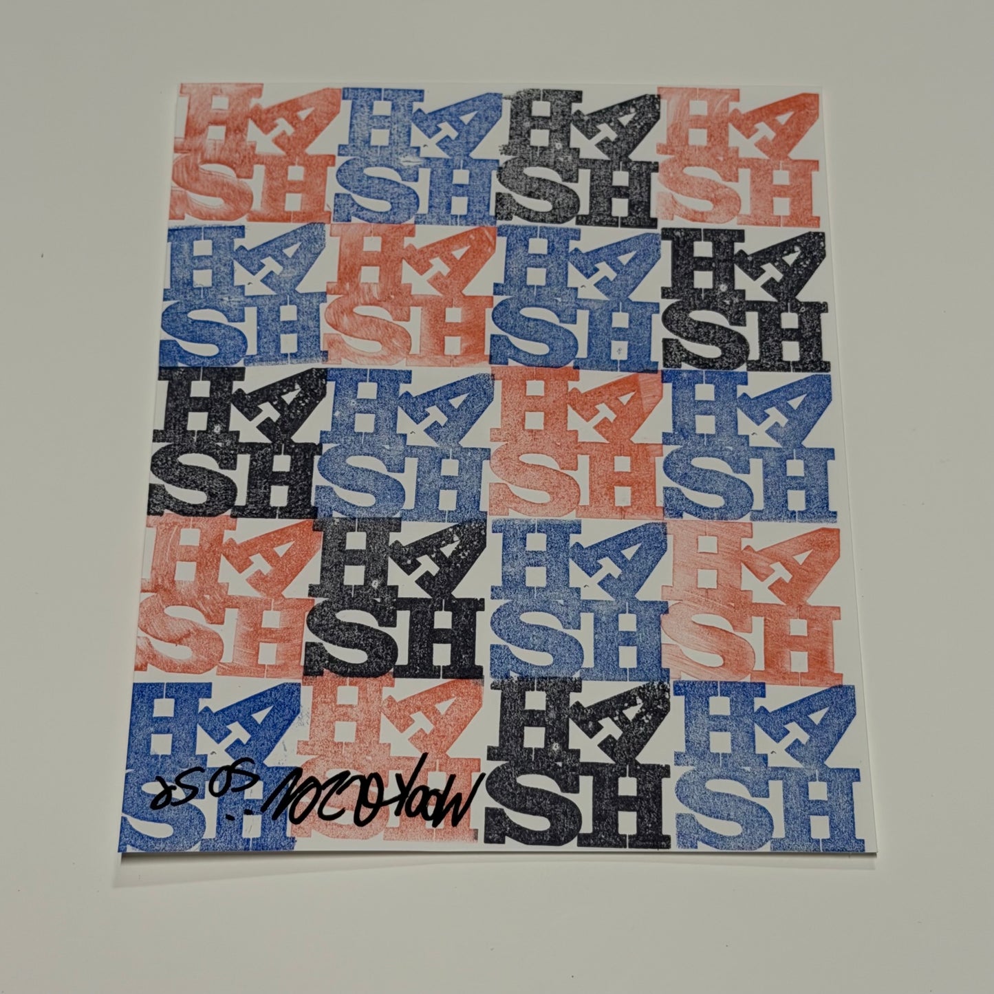 Love Sheesh #2 8x10” Hand Stamped 1/1