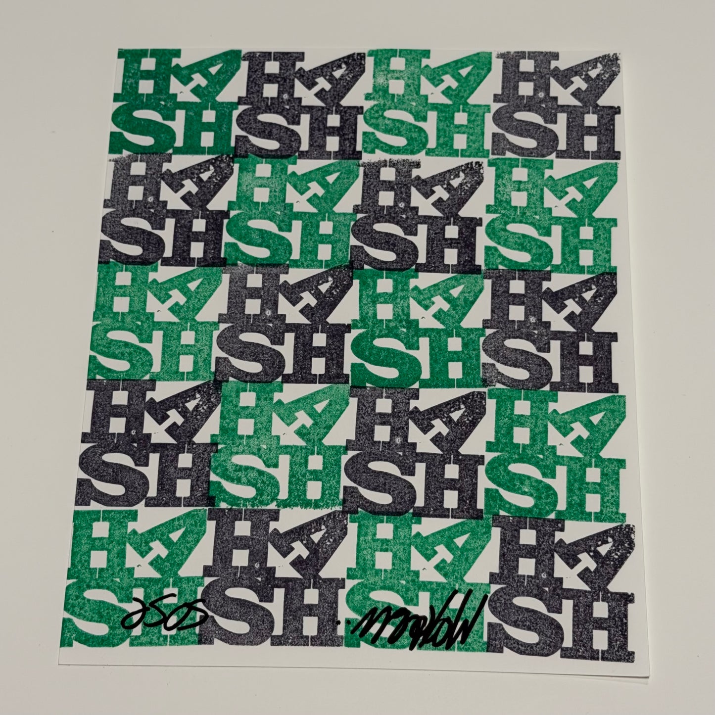 Love Sheesh #3 8x10” Hand Stamped 1/1