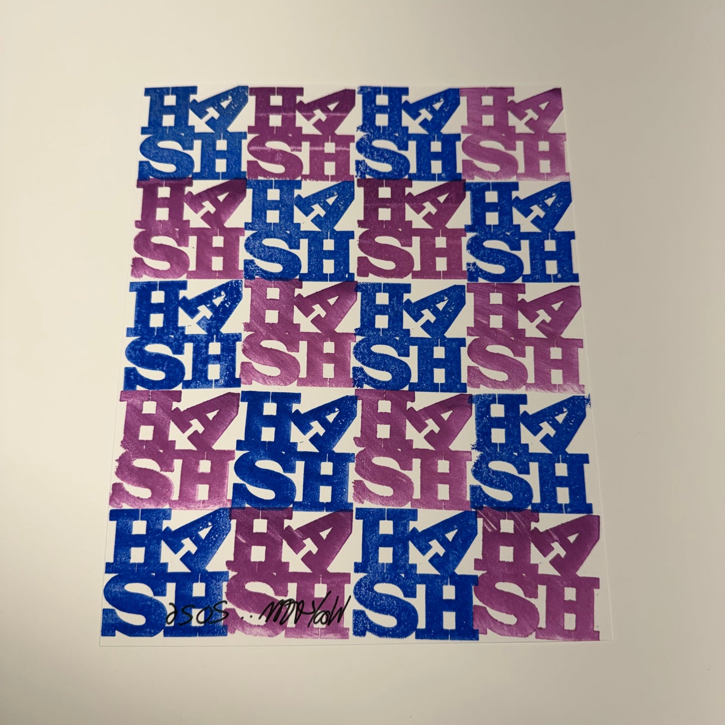 Love Sheesh #8 8x10” Hand Stamped 1/1