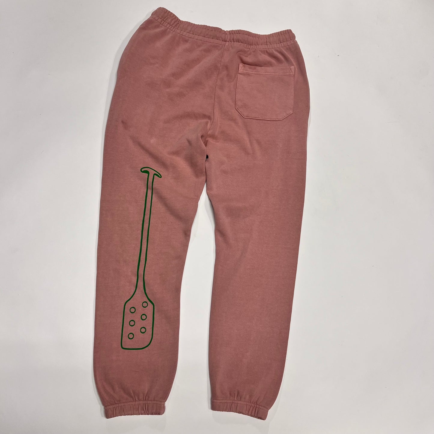 Washroom Sweats in Green/Salmon