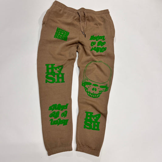 Washroom Sweats in Green/Sand